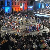1. maja 2004 so na Trgu Evrope na osrednji državni in evropski svečanosti pozdravili vstop Slovenije v EU.