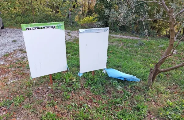 Neznanci  so se spravili nad plakate Liste za Brda in županskega 
kandidata Karla Peršolje. 