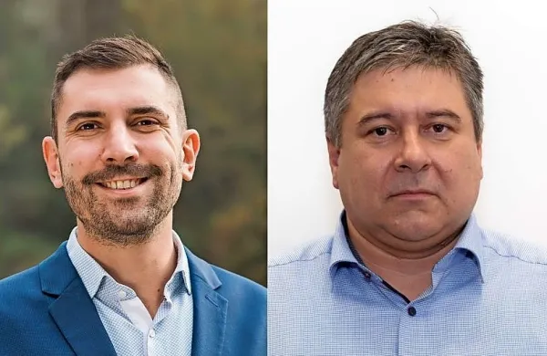 V drugem krogu se bosta pomerila Alen Červ (levo) in Oton 
Bratuž