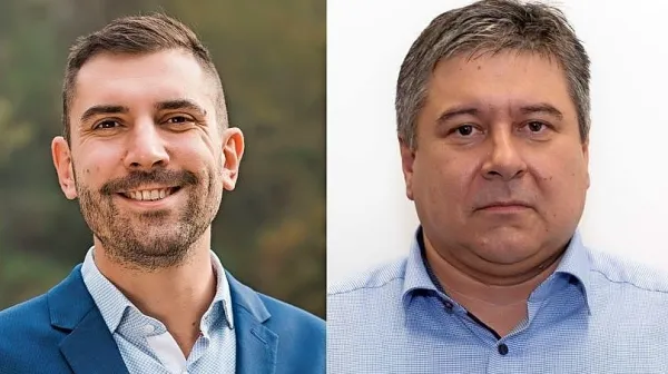 V drugem krogu se bosta pomerila Alen Červ (levo) in Oton 
Bratuž