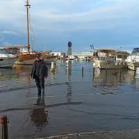 Današnje poplavljanje morja v Piranu
