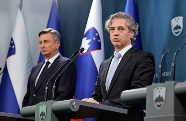 Predsednik republike Borut Pahor in premier Robert Golob