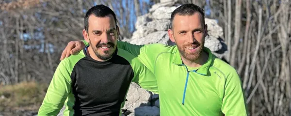 Erik Rolih (levo) in Marko Žužek sta se 17-krat zapored povzpela na 
vrh Kozleka.