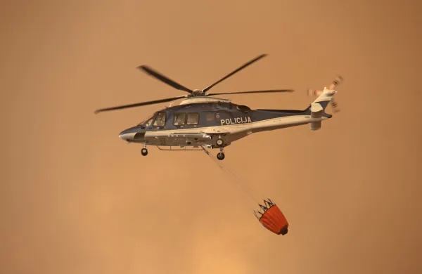 V zračni floti, ki je gasila iz zraka, je bilo skupno devet različnih 
tipov domačih in tujih helikopterjev. 