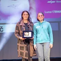 Teniška igralka Andreja Klepač (levo).