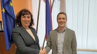 Županja  Alenka Štrucl Dovgan in novi  poklicni podžupan Mario 
Benkoč.