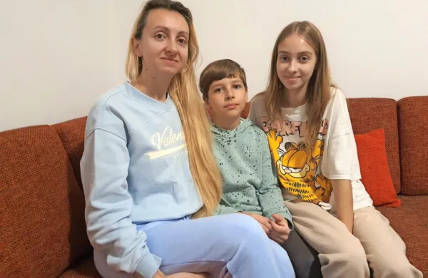 Margarita Pavlenko s hčerko Anno in sinom Kirilom.