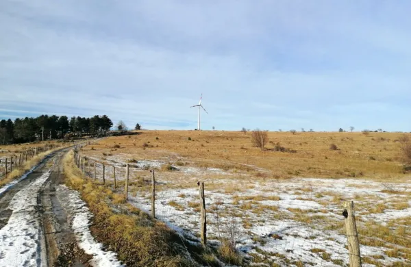 Vetrnica, ki že stoji pri Dolenji vasi, bi bila približno 100 metrov 
nižja od novih, ki jih tam še načrtujejo investitorji. 