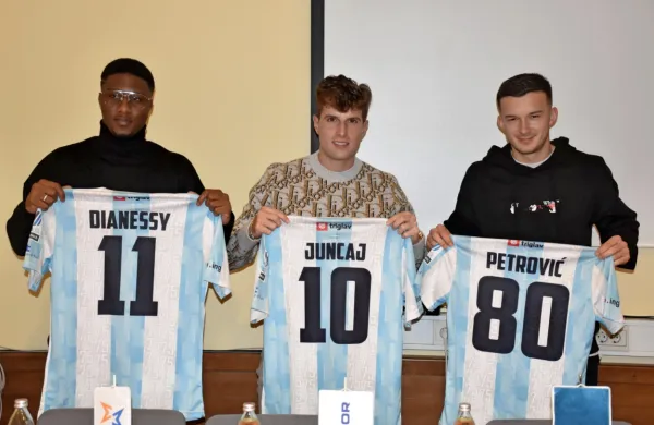 Novogoriške okrepitve:  Djibrill Dianessy, Steven Juncaj in Zvonomir Petrović. 