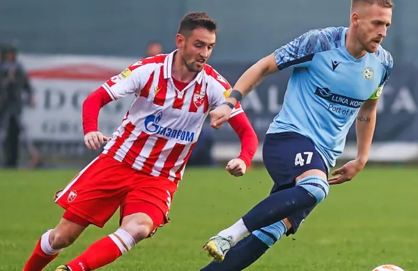 Andrej Kotnik (desno) na tekmi proti Crveni zvezdi