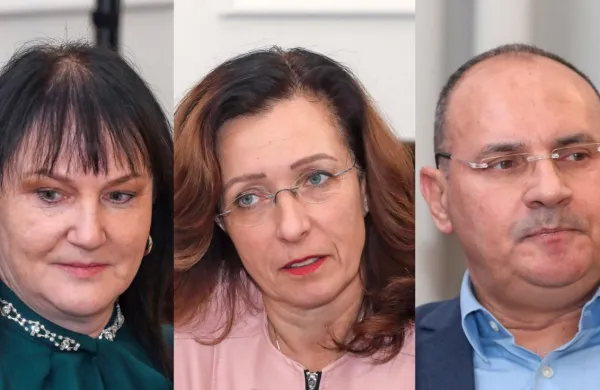 Karlinca Delbello, Mojca Švonja in Denis Goja  