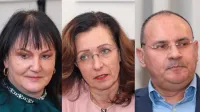 Karlinca Delbello, Mojca Švonja in Denis Goja  