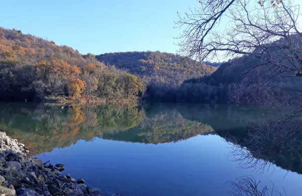 Državna sekretarja sta si ogledala tudi akumulacijsko jezero v 
Vanganelu.