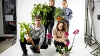 Aktivisti KIŠD Kris Dassena, Ana Birsa, Nikola Predović in Gaia Sluga.