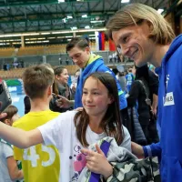 Slovenski rokometa&scaron;i v Bonifiki ugnali Črnogorce (foto)