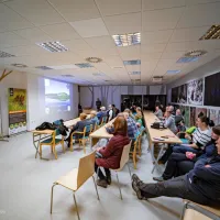 Predavanje o pretakanju voda na Pivškem je poželo precej 
zanimanja. 
