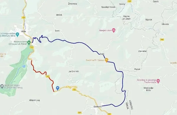 V nedeljo ne bo popolne zapore ceste Spodnja Idrija&ndash;Godovič