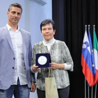 Jasmin Čuturić in častna predsednica Športne zveze Koper Sonja 
Poljšak