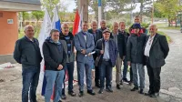 Predstavniki čezmejnih sindikatov CGIL, CUISL, UIL, ZSSS in KS90  
so se tudi letos srečali ob prvem maju, prazniku dela.