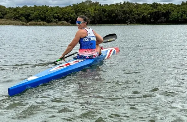 Anja Osterman kljub nosečnosti še pogleduje  proti olimpijskim 
igram v Parizu. 