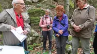 Geolog dr. Jože Čas je podrobno razložil zapleteno zgradbo idrijskih kamnin, ki jih je prav tu začel 
preučevati polihistor J. A. Scopoli.