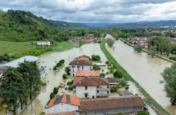Poplavljeno območje v Ceseni
