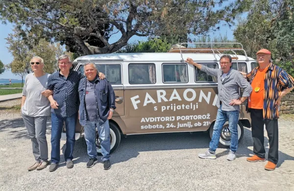 Faraoni, kot jih vidimo danes (z leve): Piero Pocceco, Slavko Ivančič, Marijan Maliković, Nelfi Depangher  in Tulio Furlanič. 