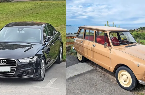 Službeno vozilo A6 3.0 TDI, letnik 2015, ki ga tudi v zasebne 
namene uporablja Andrej Korenika (levo). Gregor Strmčnik se na 
službene poti odpravi s svojim osebnim avtomobilom, citroenom 
C4 picasso, v amija 8 (desno)  pa se usede, ko se odpravi po 
ankaranski občini.