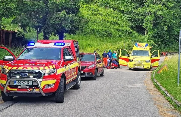 63-letni  kolesar se je včeraj pri Borjani  huje poškodoval.