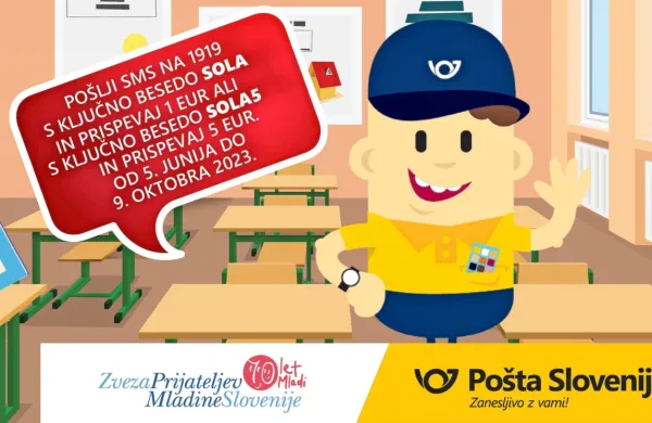Pričetek dobrodelne akcije Po&scaron;tar Pavli polni &scaron;olske torbe