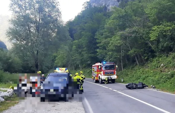 V  nesreči pred  nekdanjim mejnim prehodom  Robič  sta  se    poškodovala  66-letni  italijanski  motorist  in 
njegova  sopotnica. 