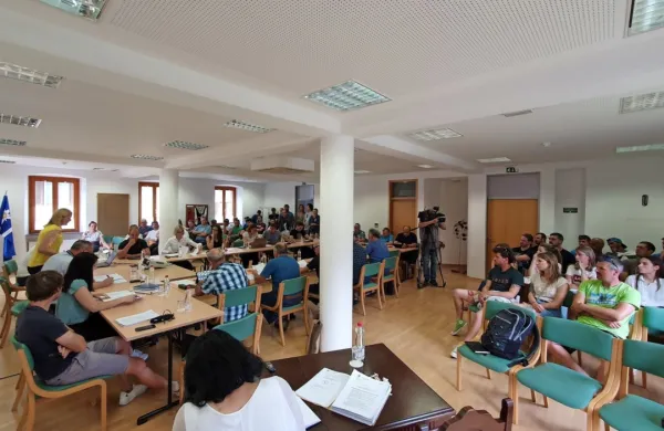 Prizor z včerajšnje občinske seje v Kobaridu.