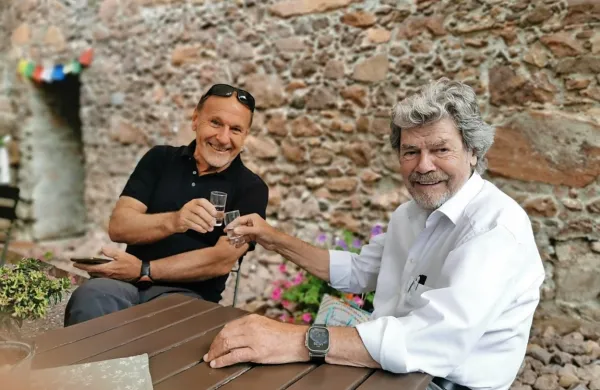 Viki Grošelj in Reinhold Messner