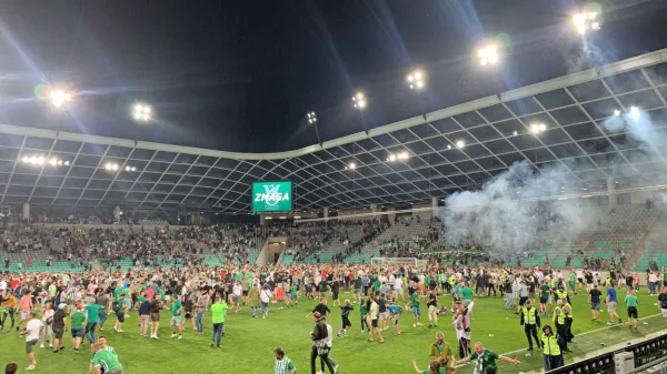 Po veliki torkovi zmagi nad bolgarskim  prvakom je v Stožicah 
zavladalo nepopisno slavje.
