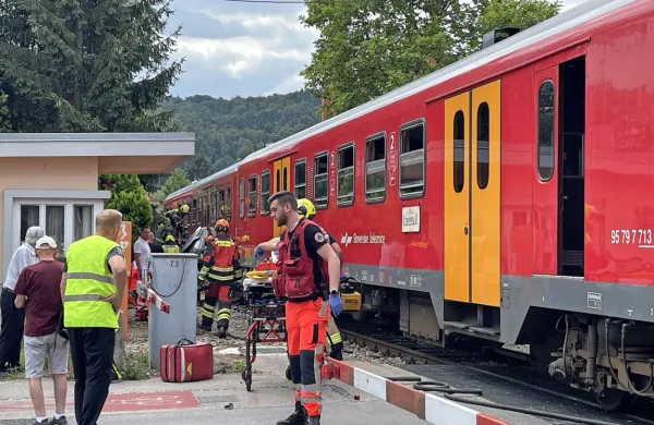 Po prvih informacijah voznik je osebnega vozila zapeljal na 
železniške tire, vanj pa je trčil vlak.