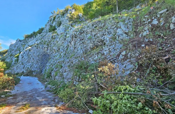 S čiščenjem brežin se je začela druga faza sanacije skalnih 
podorov na panoramski cesti na Nanos.