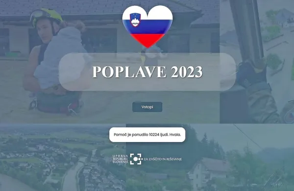Napotovanje prostovoljcev iz aplikacije Poplave 2023 poteka brez težav