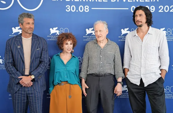 Igralec Adam Driver  se je ob dovoljenju sindikata med stavko lahko udeležil festivala.