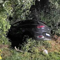 Voznik v avtomobilu prevažal enajst Kitajcev, zapeljal s ceste in zbežal (FOTO)