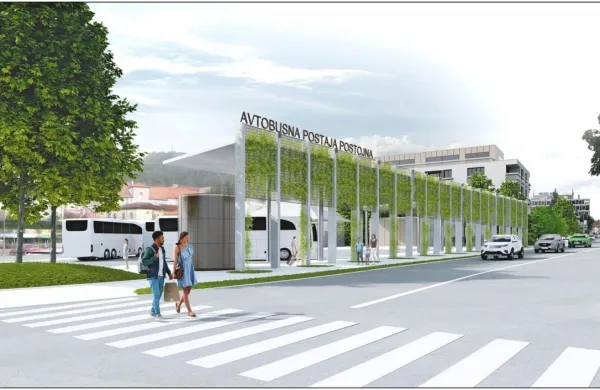 Dotrajano avtobusno postajo, ki kazi središče mesta bo, če bo OPPN sprejet, nadomestila nova, manjša, ob njej pa bo zrasel stanovanjski blok.
