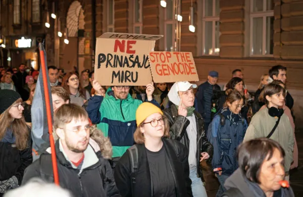 Na drugem shodu v podporo Palestini v Ljubljani pozivi k ustavitvi nasilja