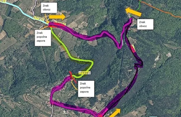 Zaradi obnove vozišča bo na lokalni cesti Sirči-Gradin od ponedeljka popolna zapora ceste. Obvoz bo urejen skozi Brezovico 
pri Gradinu.