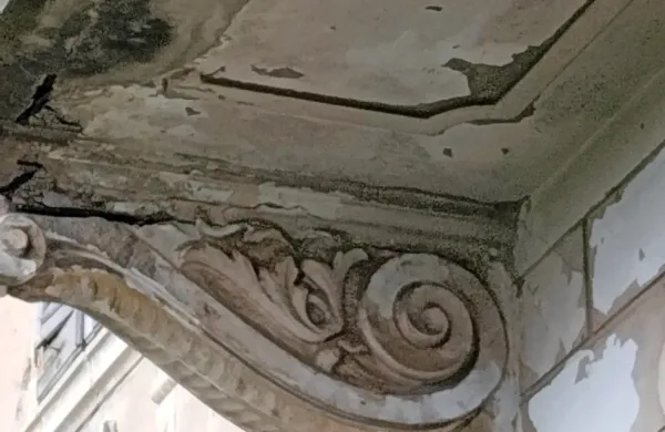 Vila v Izoli, detajl fasade