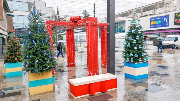 Za  praznično razpoloženje so letos poskrbeli učenci osnovnih šol 
v novogoriški mestni občini, ki so  z učitelji ustvarili trajnostne 
okraske za novoletne smrečice.