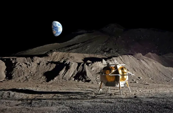 Ameriški lunarni model ni uspel pristati na Luni. Gre za zasebni 
projekt, pri katerem ameriška vesoljska agencija Nasa zgolj 
sodeluje.