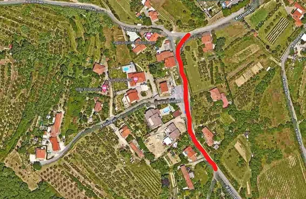 Popolna zapora ceste Hrvatini&ndash;Kolomban