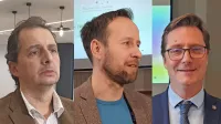 Z leve: Andrej Sila, Gregor Kovačič in Vladimir Prebilič 