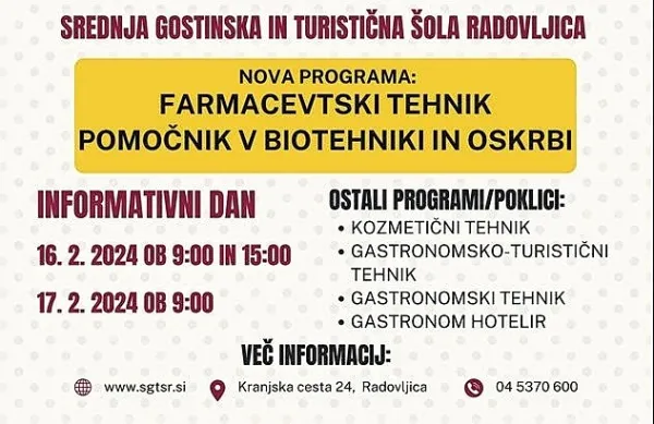 Zakaj se odločiti za izobraževanje na Srednji gostinski in turistični &scaron;oli Radovljica?
