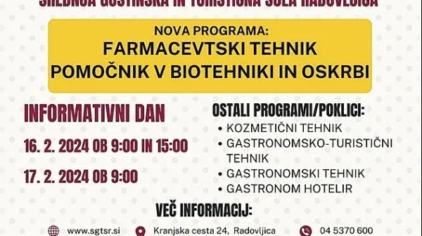 Zakaj se odločiti za izobraževanje na Srednji gostinski in turistični &scaron;oli Radovljica?