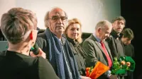 Na goriški predpremieri se je predstavila filmska ekipa z režiserjem  Radovanom  Čokom (levo). 